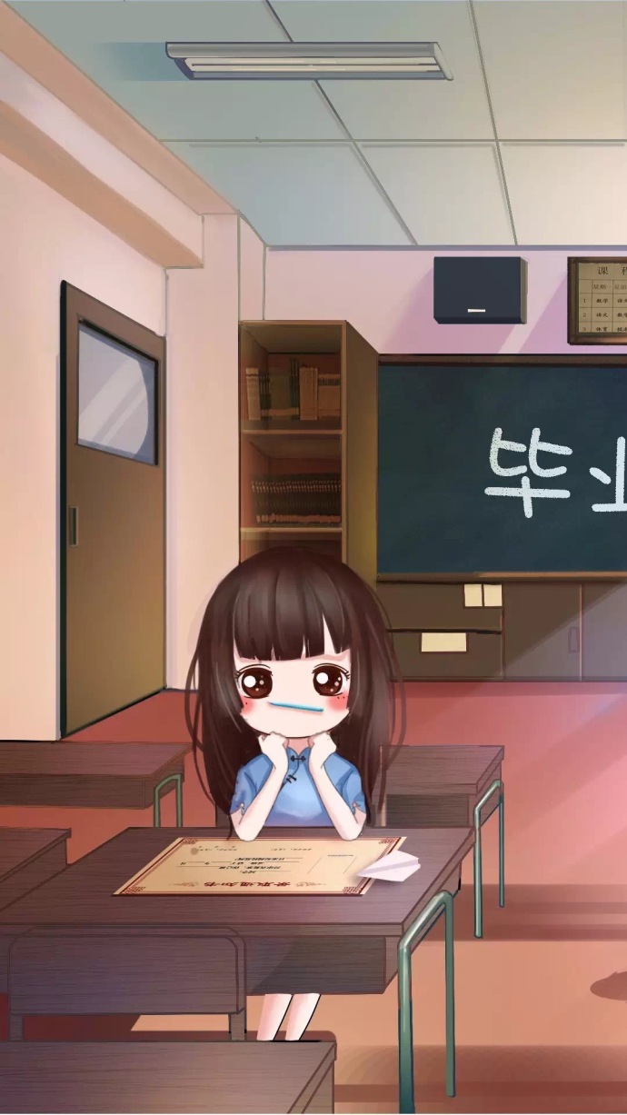 卡通情侣手机壁纸一男一女分开的 好看的情侣手