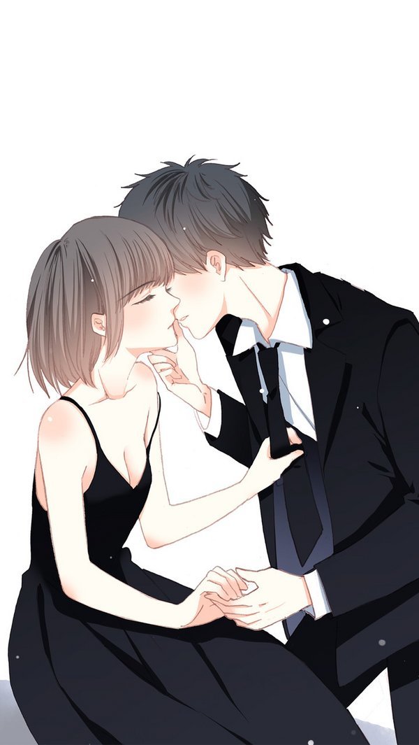 浪漫甜蜜的情侣卡通手机壁纸 两人在一起的幸福