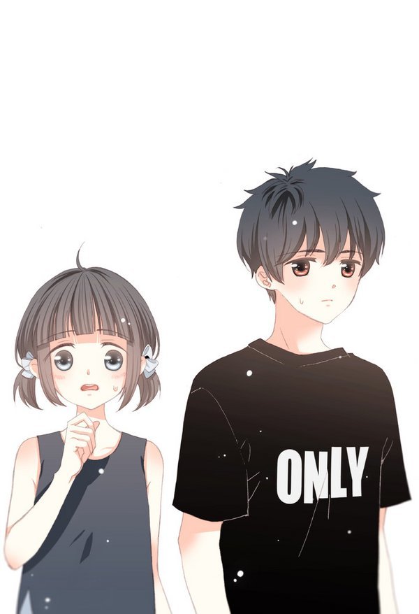 浪漫甜蜜的情侣卡通手机壁纸 两人在一起的幸福