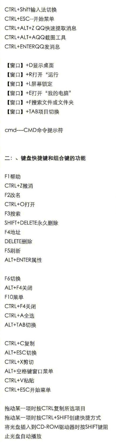 8大类电脑键盘快捷键组合键功能使用大全，200多个实用操作 马了