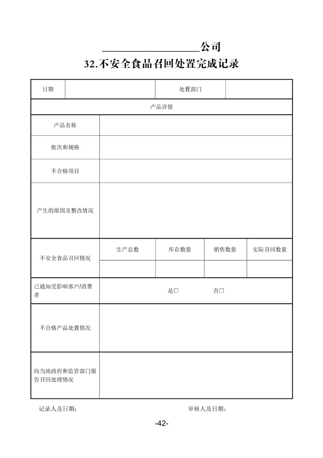 【悟空讲规则】食品生产企业生产过程应建立的记录台账（模版）