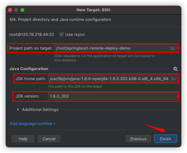 IDEA远程部署调试Java应用程序