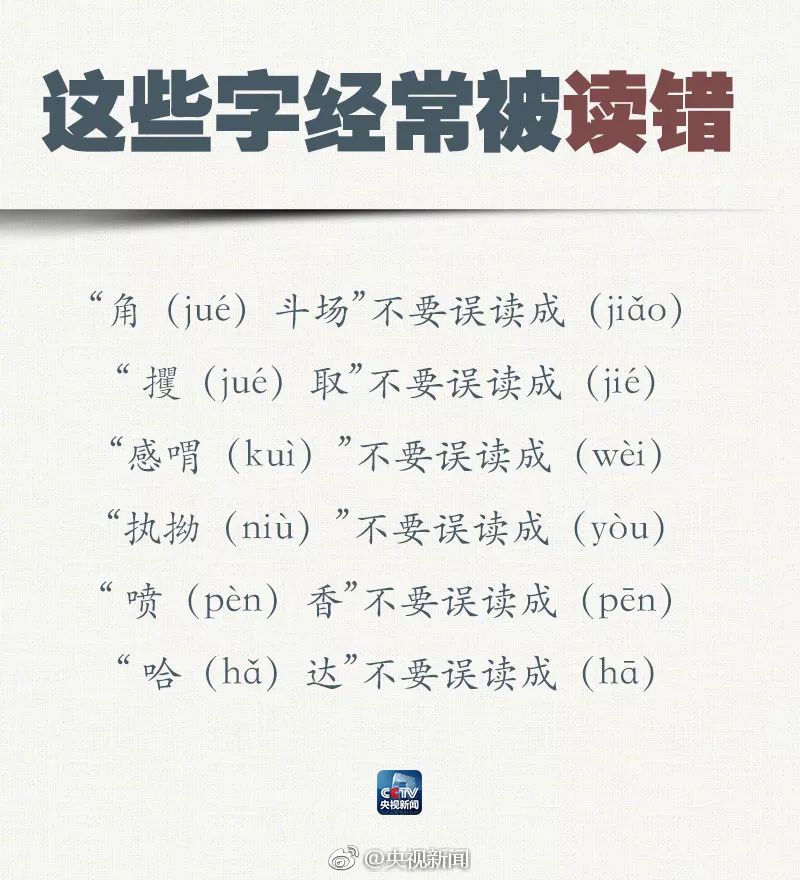 第22届全国推广普通话宣传周：推广普通话，共筑中国梦（附高频易错字发音）