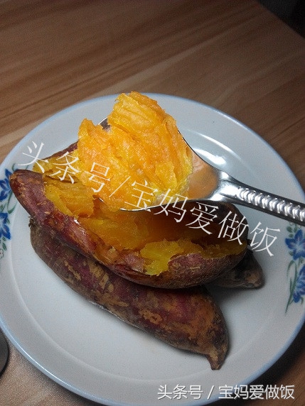 超简单微波炉烤红薯，好吃得不要不要的