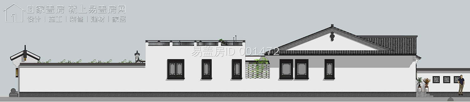 一层新中式小院设计图，新农村建房首选