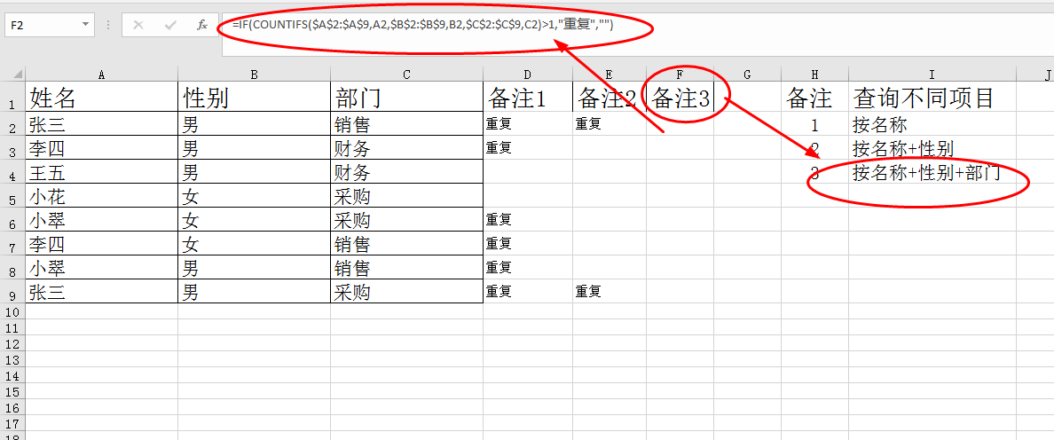 如何快速查找出Excel中的重复数据，多角度分析