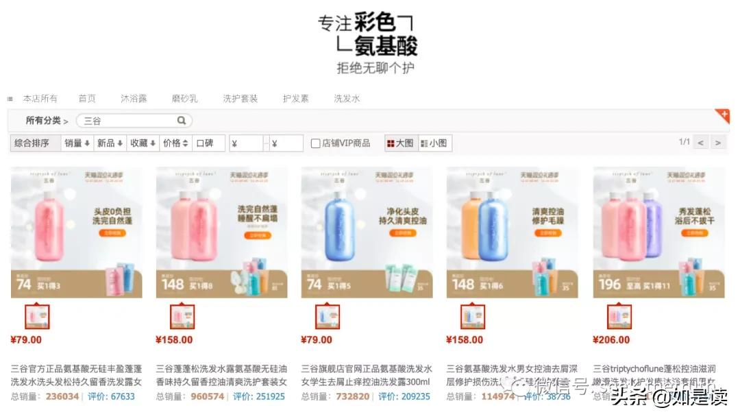 产品结构分析（9个个护品牌）