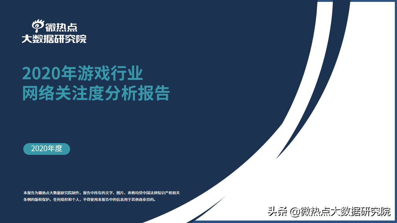 2020年游戏行业网络关注度分析报告