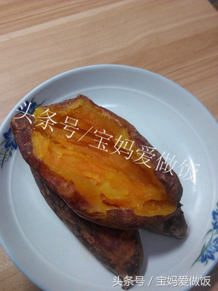 超简单微波炉烤红薯，好吃得不要不要的
