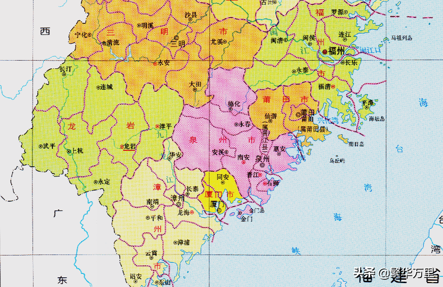 福建省的区划调整，我国23个省之一，为何有9个地级市？