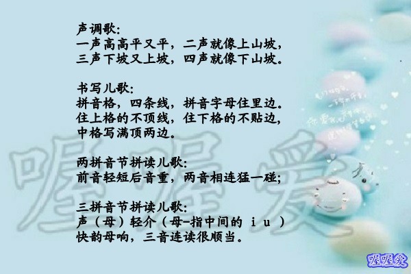 拼音口诀儿歌，背过它，孩子拼音不用愁