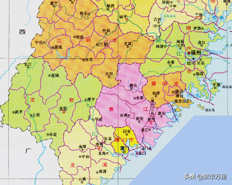 福建省的区划调整，我国23个省之一，为何有9个地级市？