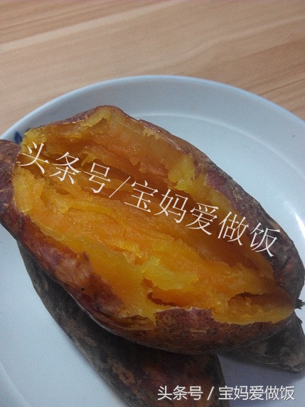 超简单微波炉烤红薯，好吃得不要不要的
