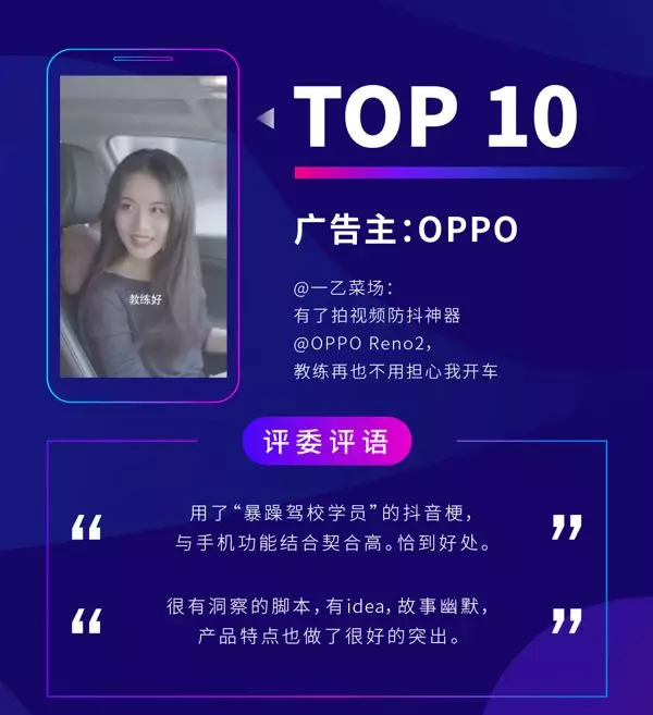 2019 Q4抖音视频广告精彩创意TOP10上榜理由