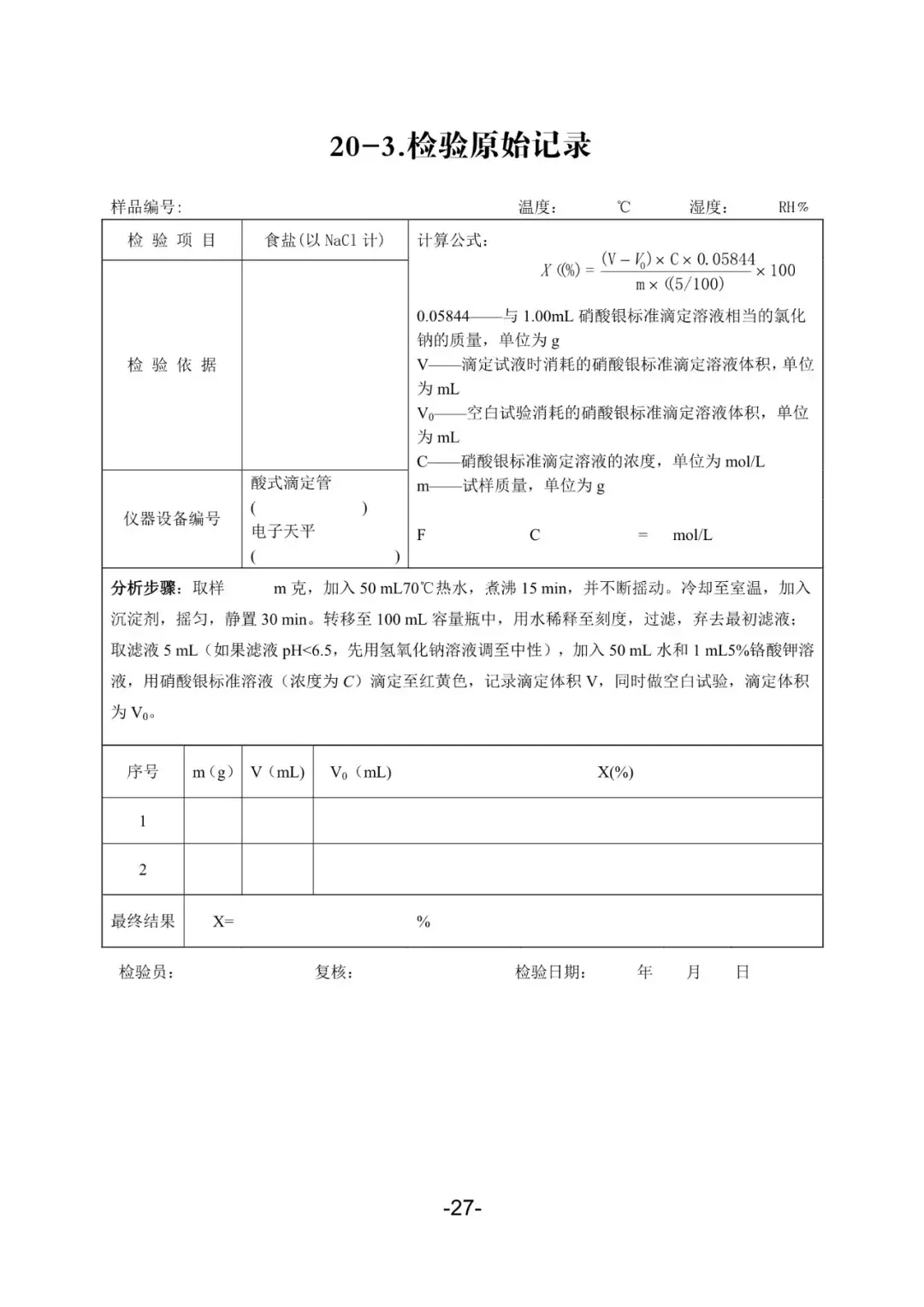 【悟空讲规则】食品生产企业生产过程应建立的记录台账（模版）