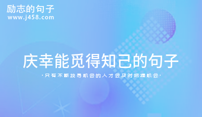 庆幸能觅得知己的句子 (31句)
