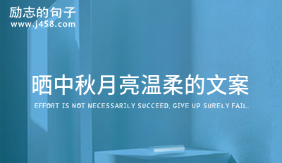晒中秋月亮温柔的文案