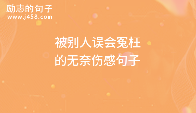 被别人误会冤枉的无奈伤感句子