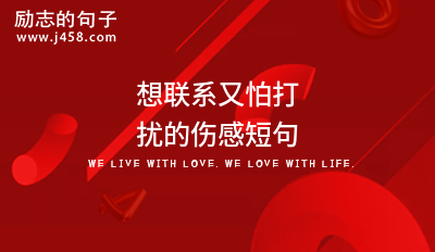 想联系又怕打扰的伤感短句