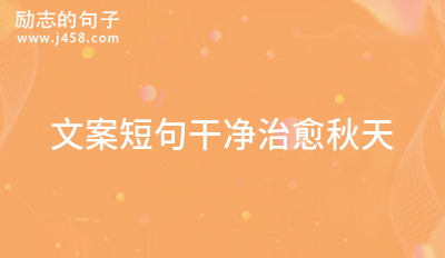 温柔的文案干净治愈关于秋天 (57句)