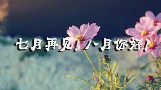 七月再见八月你好图片带字 八月的句子短句唯美