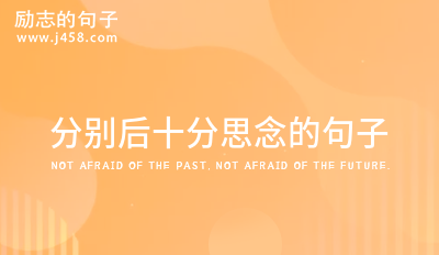 分别后十分思念的句子