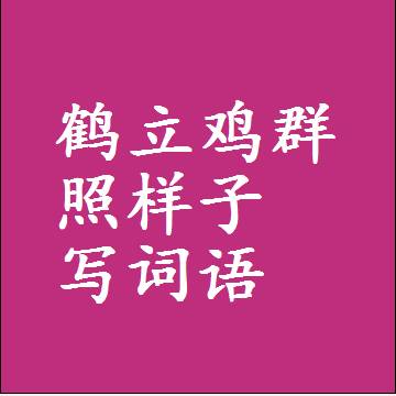 鹤立鸡群照样子写词语，结构一样的近义词同义词