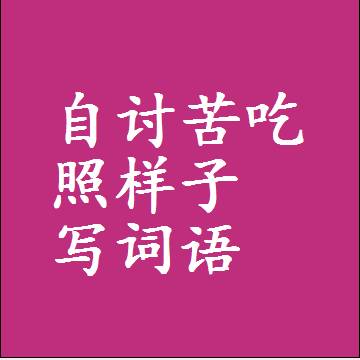 自讨苦吃照样子写词语和成语