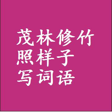 茂林修竹照样子写词语