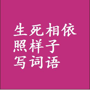 生死相依照样子写词语，结构一样的成语