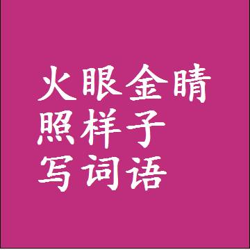 火眼金睛照样子写词语和成语