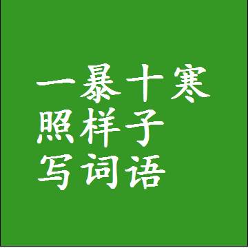 一暴十寒照样子写词语