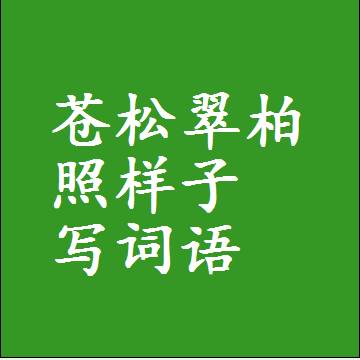 苍松翠柏照样子写词语，结构一样的近义词同义词