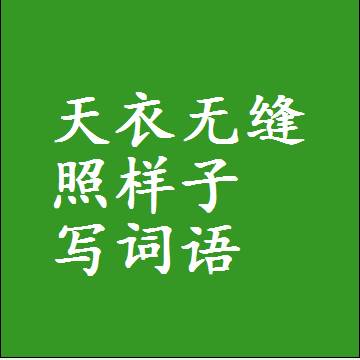 天衣无缝照样子写词语，结构一样的近义词同义词