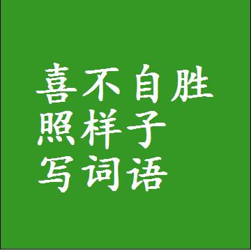 喜不自胜照样子写词语，结构一样的近义词同义词
