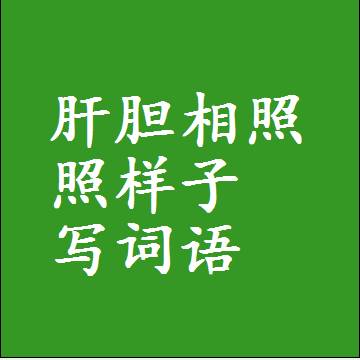 肝胆相照照样子写词语和成语
