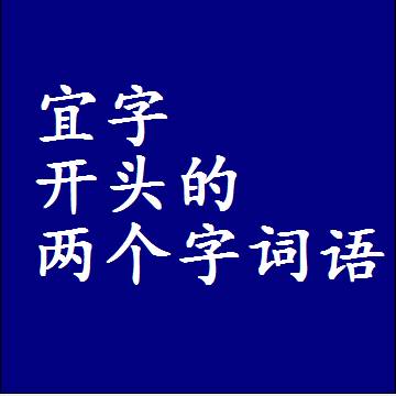 第一个字是宜字开头的两个字词语组词