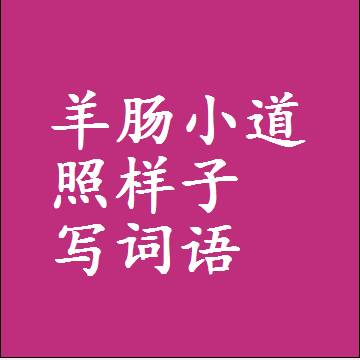 羊肠小道照样子写词语