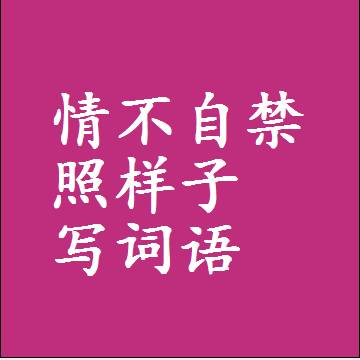 情不自禁照样子写词语，结构一样的成语