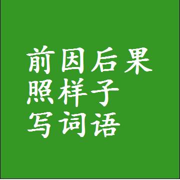 前因后果照样子写词语，意思相同结构类似的四字词语
