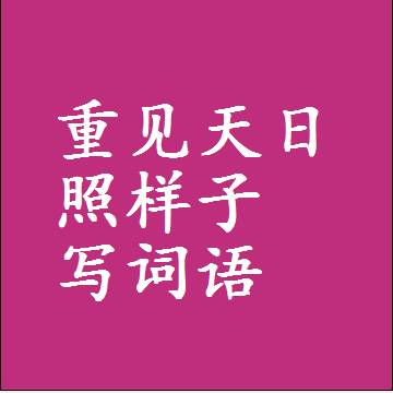 重见天日照样子写词语和成语