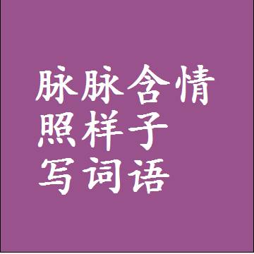 脉脉含情照样子写词语和成语