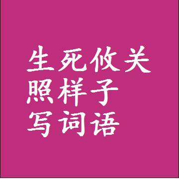 生死攸关照样子写词语，意思相同结构类似的四字词语