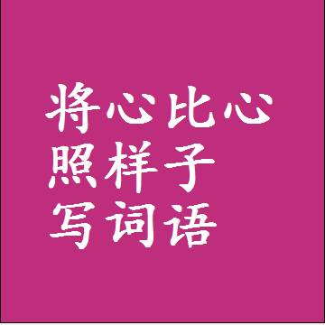 将心比心照样子写词语和成语