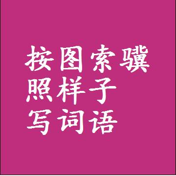 按图索骥照样子写词语，结构一样的成语