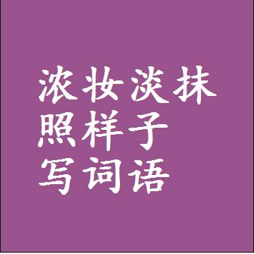 浓妆淡抹照样子写词语，意思相同结构类似的四字词语