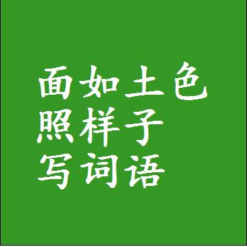 面如土色照样子写词语，结构一样的成语