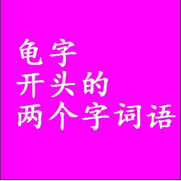 龟字开头的两个字词语，第一个字是龟的2二字组词大全