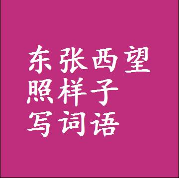 东张西望照样子写词语，意思相同结构类似的四字词语