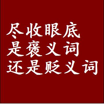 尽收眼底是褒义词还是贬义词，或者是一个中性词